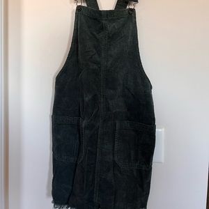American Eagle Green Corduroy Overall Dress!